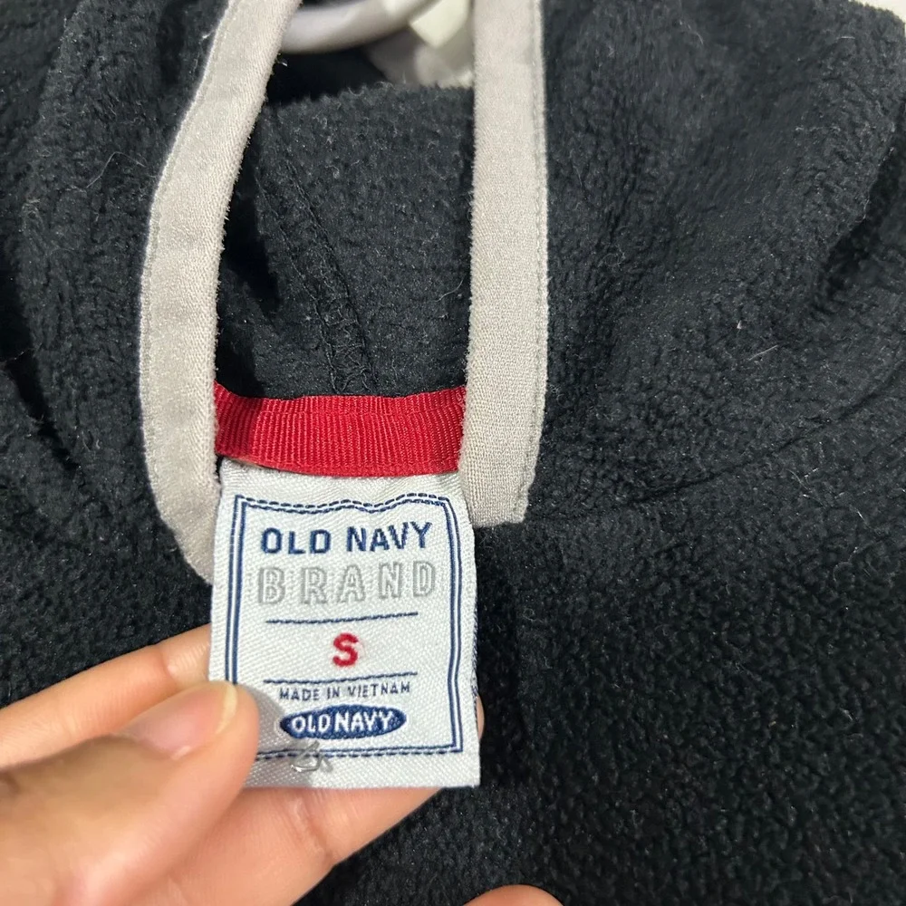 Old Navy‎ Black Fleece Hoodie Kids Size S Hooded Sweatshirt Pullover